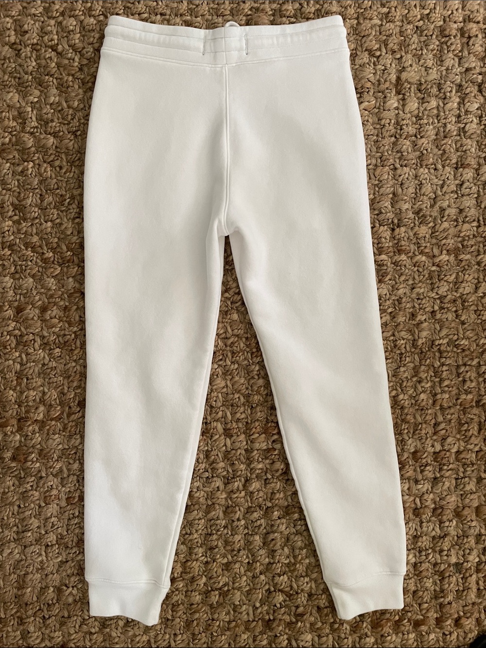 Hollister White Fleece Jogger Sweatpants Women’s Drawstring Lounge Athleisure - Picture 7 of 8